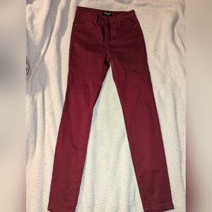 Burgundy Skinny Pants